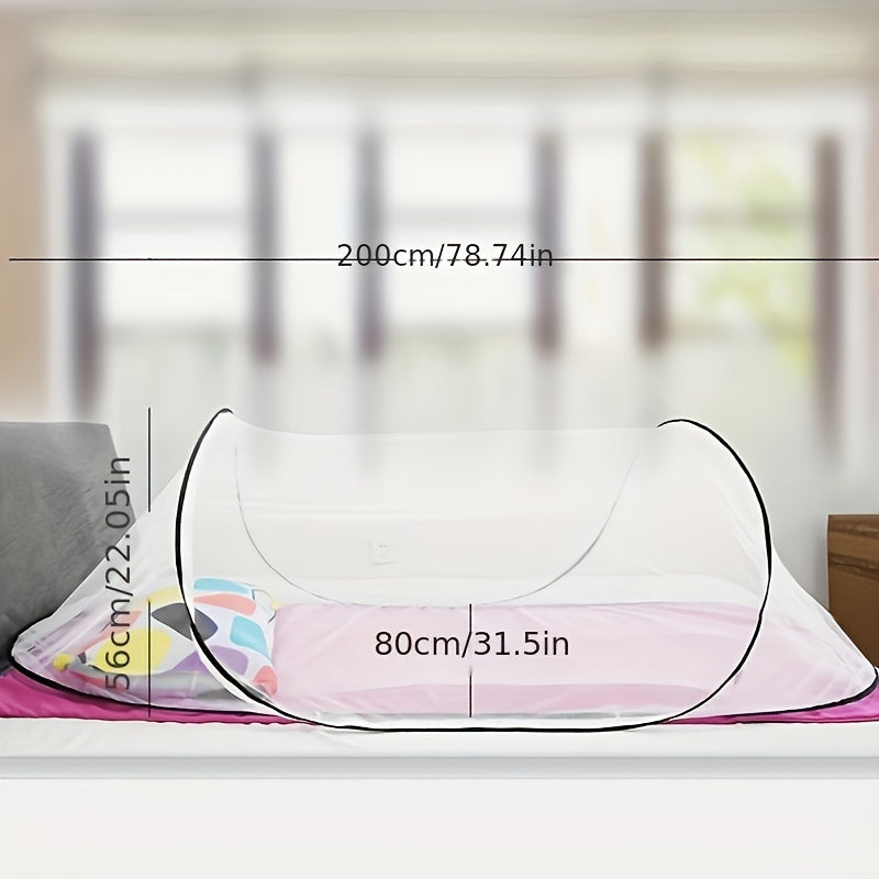 Noctara – Moustiquaire de camping ultralégère avec fermeture éclair | 1 personne | 200×80×56 cm