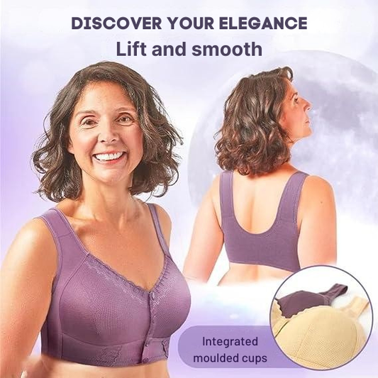 DouxFront — Soutien-Gorge Sans Armature à Fermeture Frontale en Coton Doux