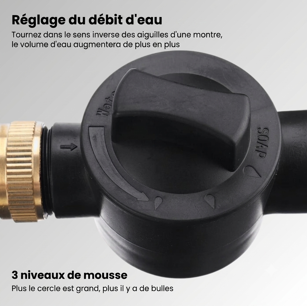 JetVert – Lance haute pression pour tuyau de jardin | Buse 360° | Nettoyage sans électricité