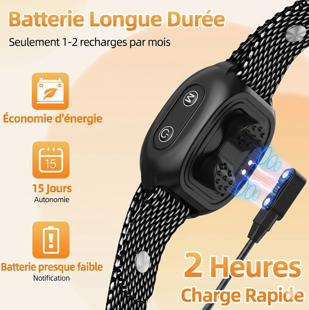 BelloSilent – Collier anti-aboiement pour petits chiens | Vibration & Son | Étanche IP67