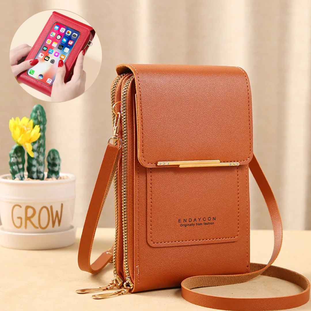 Portavie — Sac Bandoulière Femme avec Fenêtre Tactile & Porte-Monnaie Intégré