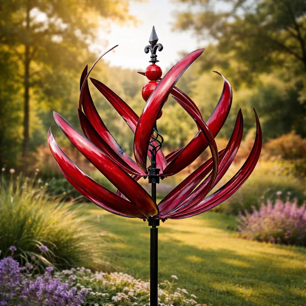 LotusVent — Girouette Décorative en Métal | Design Lotus | Résistante aux Intempéries | Jardin & Terrasse | Veromora