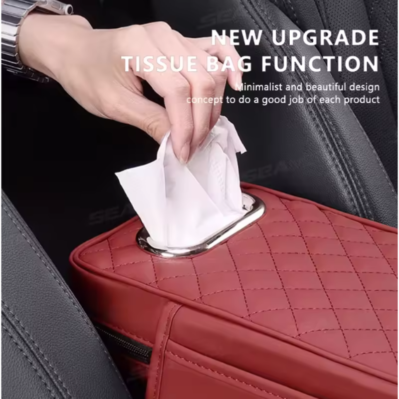 NappaRide — Housse d’Accoudoir Universelle en Cuir Nappa | Soutien Ergonomique & Pochettes | 7 Coloris | Veromora