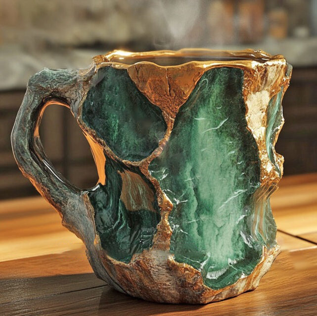 CristalTasse — Tasse Artisanale en Cristal Minéral | Isolante & Micro-ondes | 350–450 ml | Veromora