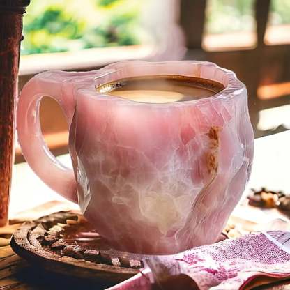 CristalTasse — Tasse Artisanale en Cristal Minéral | Isolante & Micro-ondes | 350–450 ml | Veromora