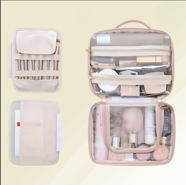 TrousseGlam – Trousse de maquillage multi-compartiments | Cuir PU imperméable