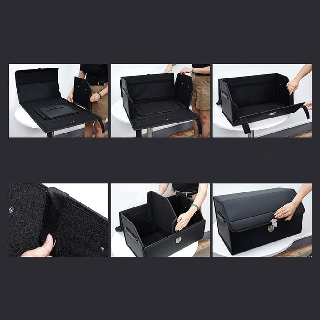 CoffreGo — Organisateur de Coffre de Voiture Pliable en Bois & Cuir | 3 Tailles | Veromora