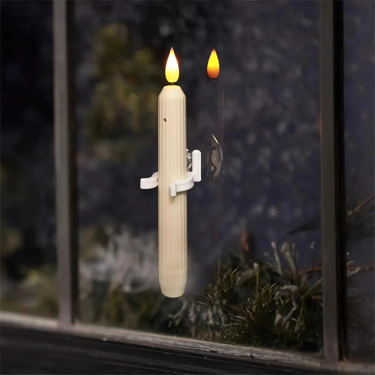 6er-Set LED-Fensterkerzen mit Dämmerungssensor – Realistische, warmweiß flackernde Flamme für gemütliche Abende