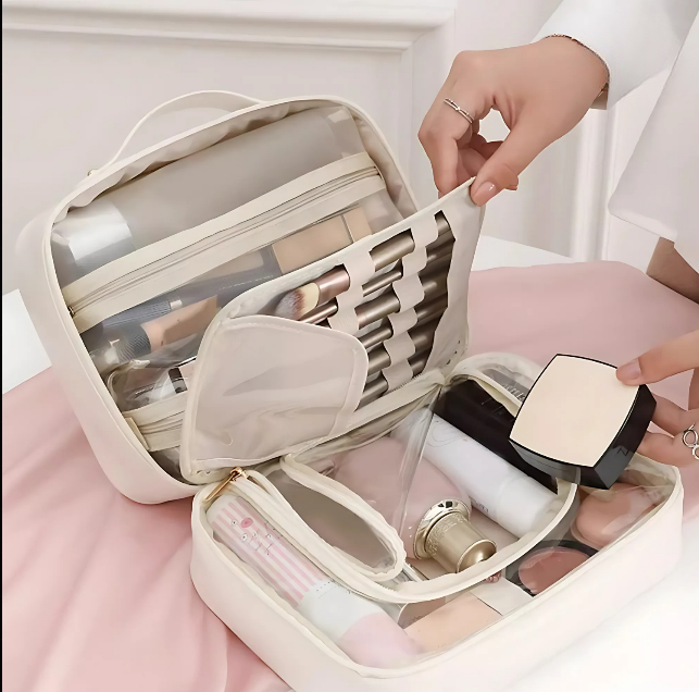 TrousseGlam – Trousse de maquillage multi-compartiments | Cuir PU imperméable