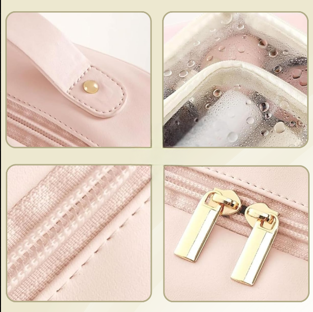 TrousseGlam – Trousse de maquillage multi-compartiments | Cuir PU imperméable