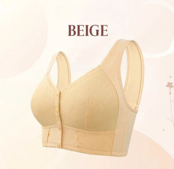 DouxFront — Soutien-Gorge Sans Armature à Fermeture Frontale en Coton Doux