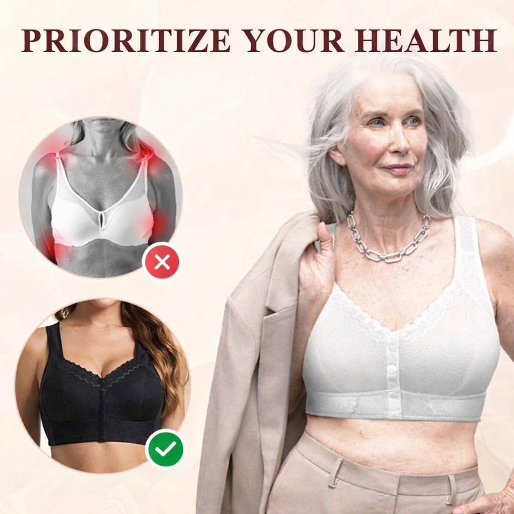 DouxFront — Soutien-Gorge Sans Armature à Fermeture Frontale en Coton Doux