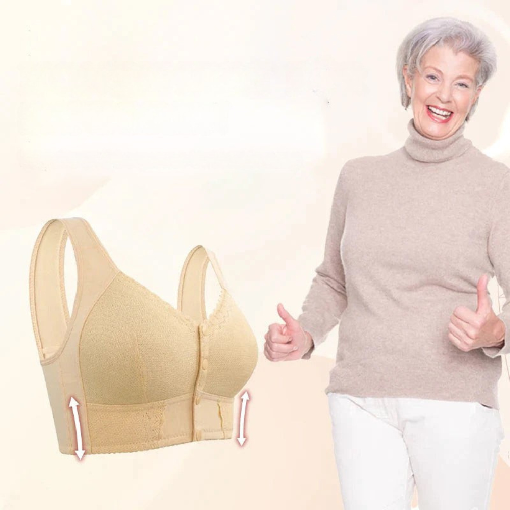 DouxFront — Soutien-Gorge Sans Armature à Fermeture Frontale en Coton Doux