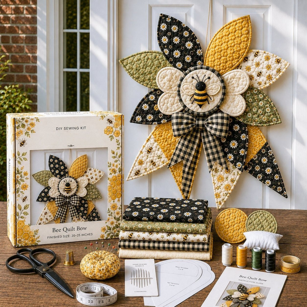 BowCraft — Kit de Couture Couronne de Porte | 13 Motifs Animaux | Complet pour Débutants | Veromora