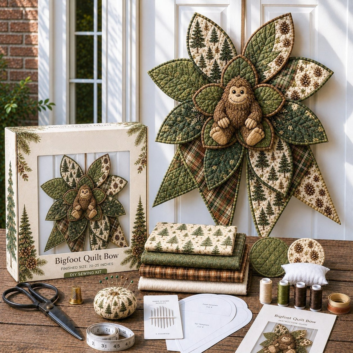 BowCraft — Kit de Couture Couronne de Porte | 13 Motifs Animaux | Complet pour Débutants | Veromora