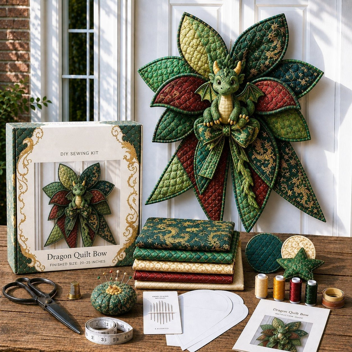 BowCraft — Kit de Couture Couronne de Porte | 13 Motifs Animaux | Complet pour Débutants | Veromora