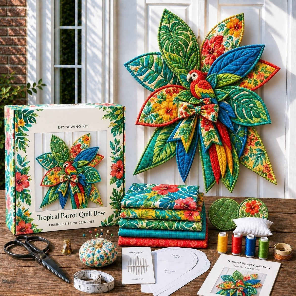 BowCraft — Kit de Couture Couronne de Porte | 13 Motifs Animaux | Complet pour Débutants | Veromora