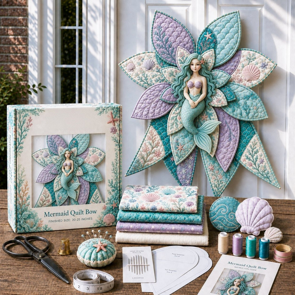 BowCraft — Kit de Couture Couronne de Porte | 13 Motifs Animaux | Complet pour Débutants | Veromora