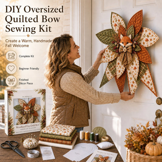 BowCraft — Kit de Couture Couronne de Porte | 13 Motifs Animaux | Complet pour Débutants | Veromora