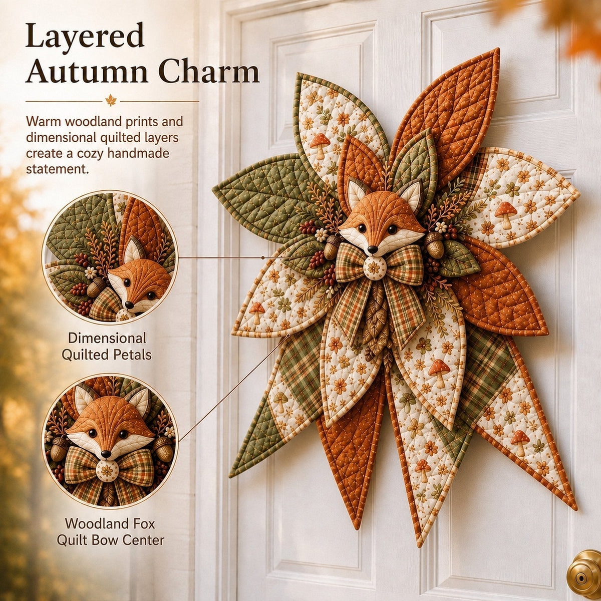 BowCraft — Kit de Couture Couronne de Porte | 13 Motifs Animaux | Complet pour Débutants | Veromora