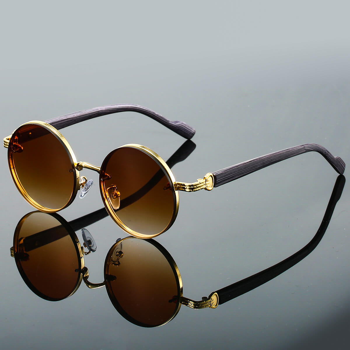 RondVintage — Lunettes de Soleil Rondes Retro | Protection UV400 | Monture Métal Légère
