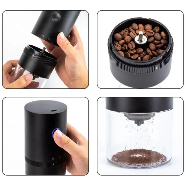 MoulinGo – Moulin à café électrique rechargeable USB | Mouture réglable | Compact & portable