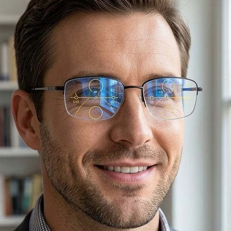 Optivista · Lunettes Progressives Intelligentes & Filtre Lumière Bleue