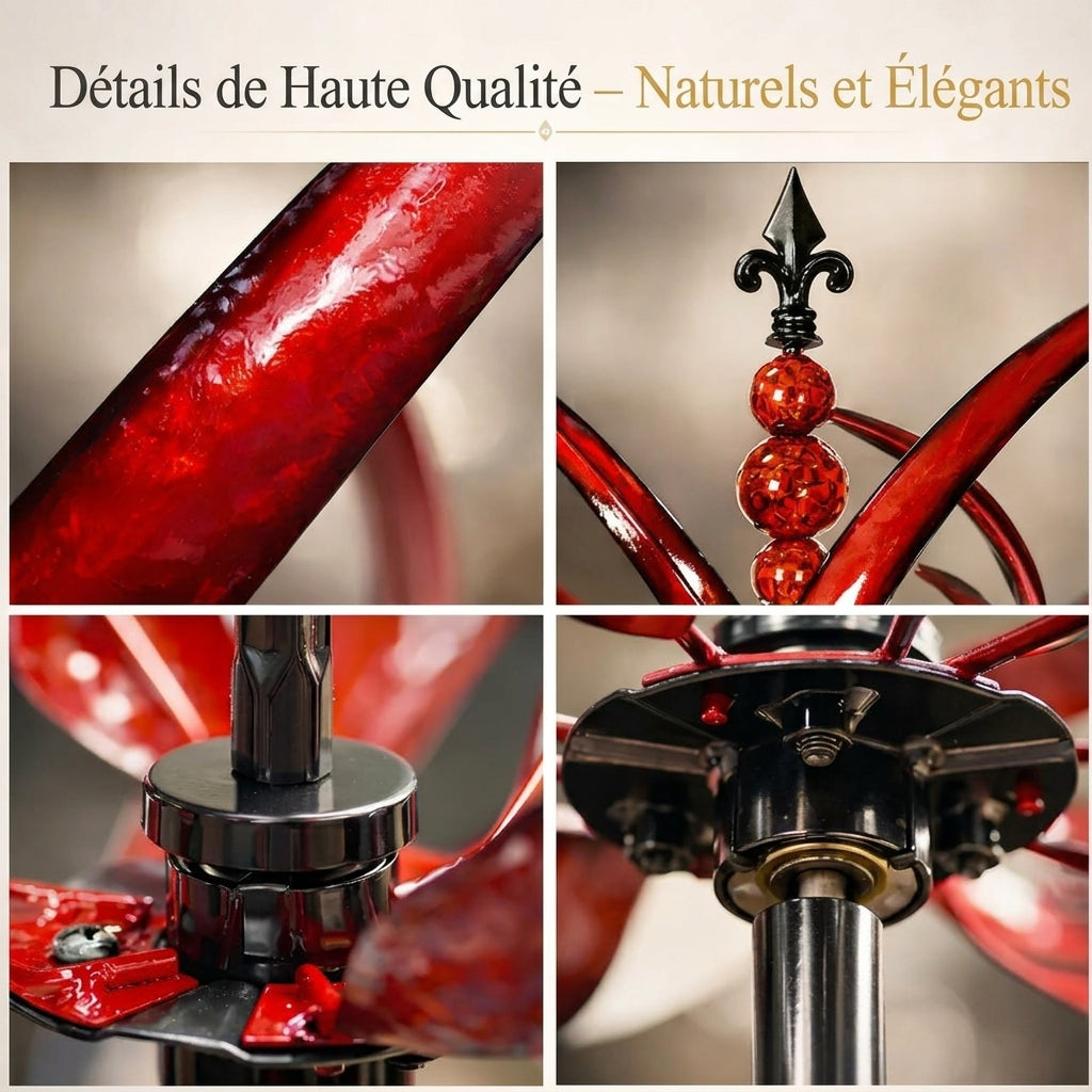 LotusVent — Girouette Décorative en Métal | Design Lotus | Résistante aux Intempéries | Jardin & Terrasse | Veromora