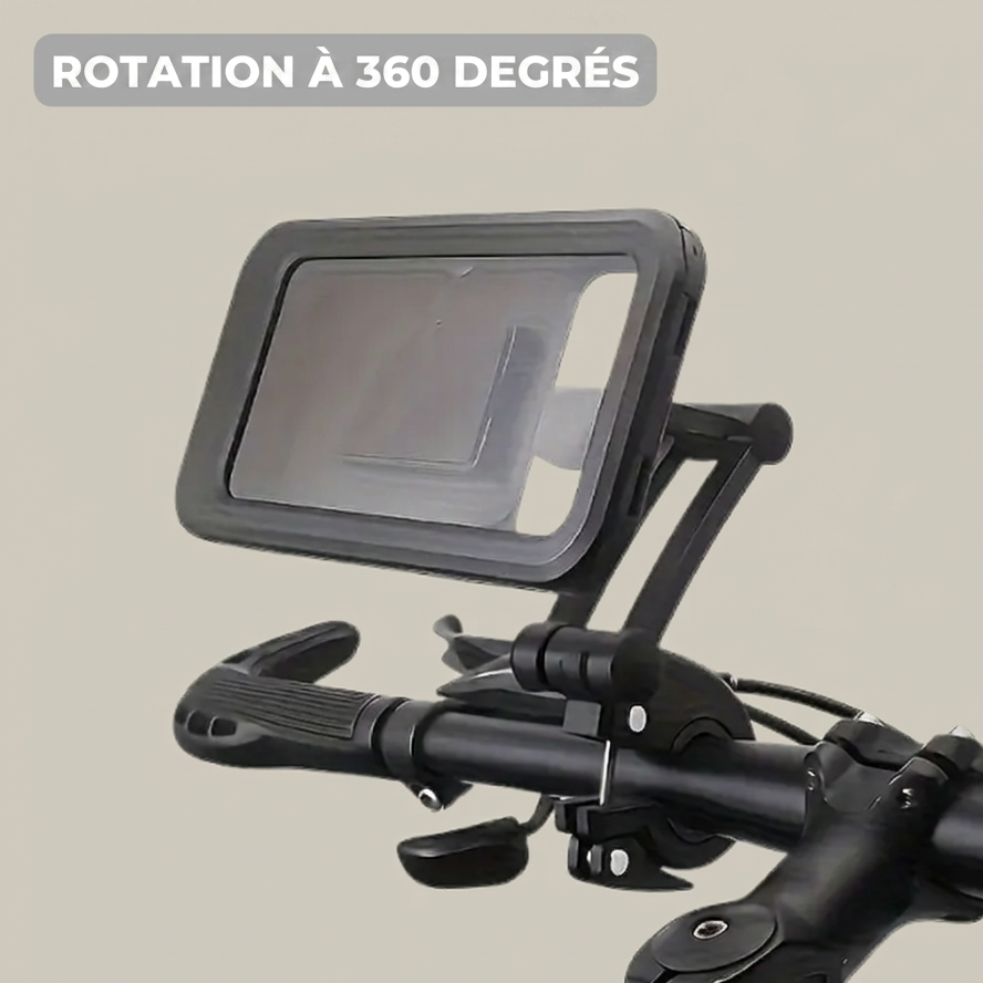 VéloGuard — Support Téléphone Imperméable pour Vélo & Moto | Rotation 360° | Compatible iPhone & Android