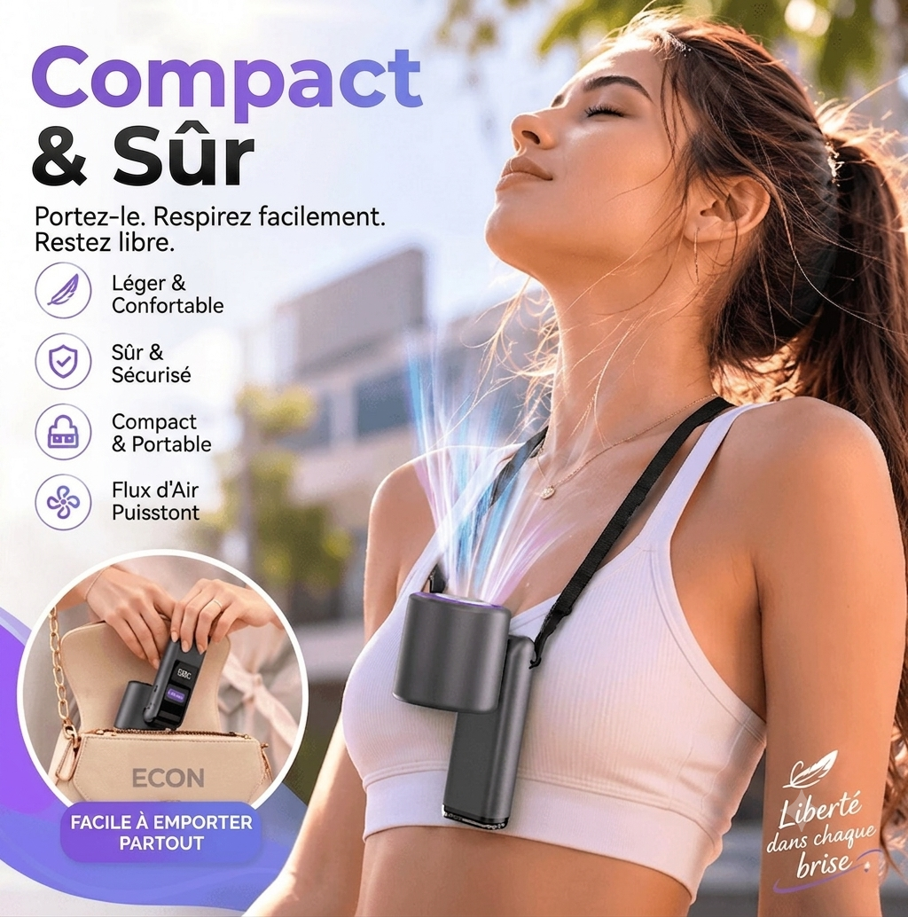 VentiFrais – Mini ventilateur refroidissant | Plaque froide, lampe & écran LED | USB-C