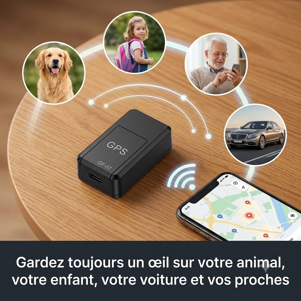 Geolux – Mini traceur GPS sans abonnement | Voiture & bagages