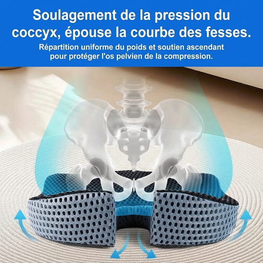 OrthoSiège — Coussin Ergonomique Triangulaire en Mousse à Mémoire | Voiture & Bureau