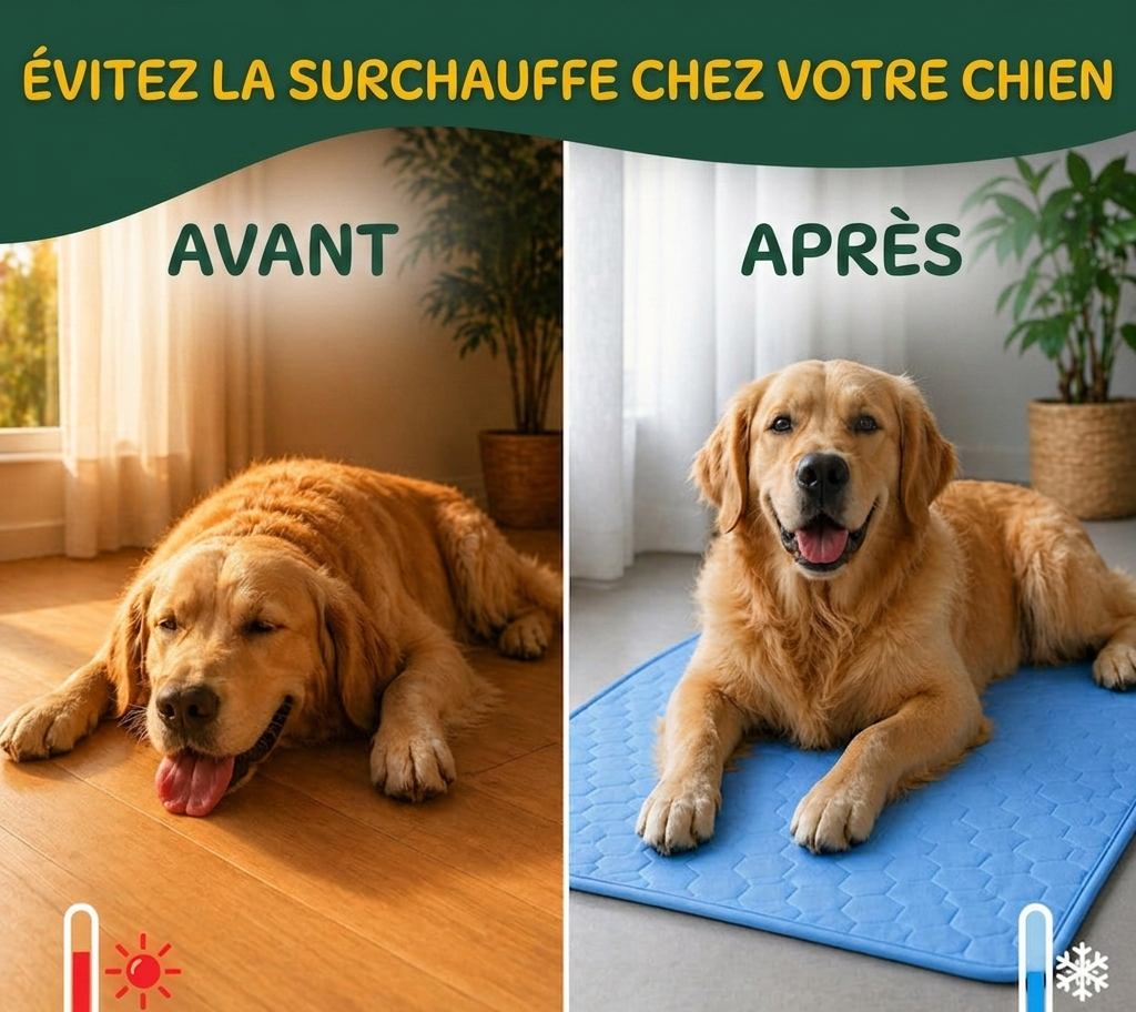 FraîchePatte — Le Tapis Rafraîchissant pour Chiens
