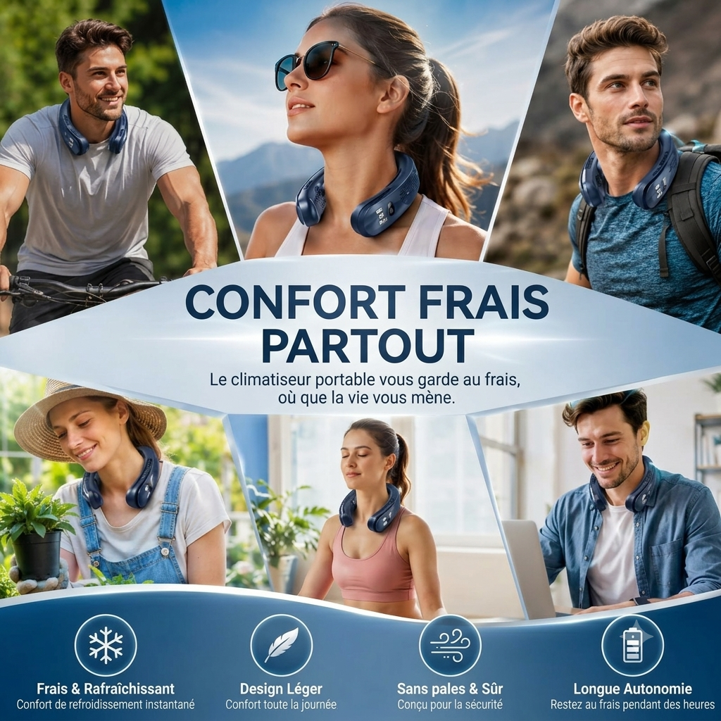 Climavell Air — Ventilateur Tour de Cou Chaud & Froid