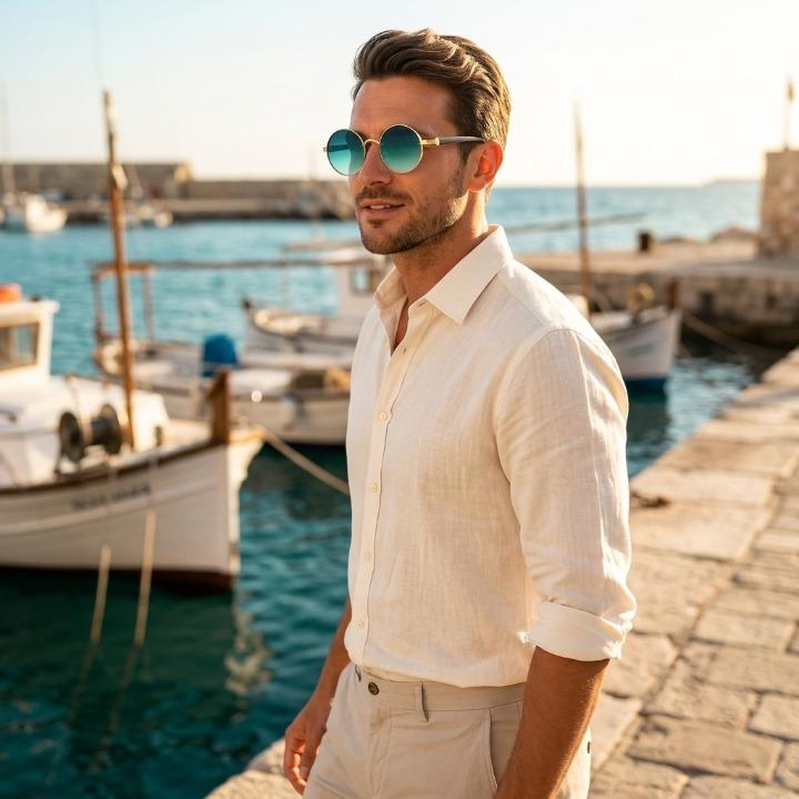 RondVintage — Lunettes de Soleil Rondes Retro | Protection UV400 | Monture Métal Légère
