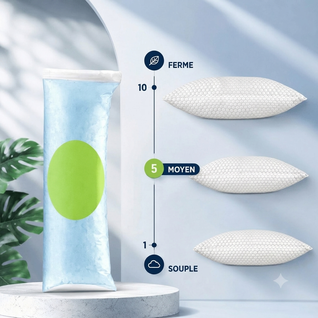 Sérène — Oreiller Ergonomique Réglable & Respirant