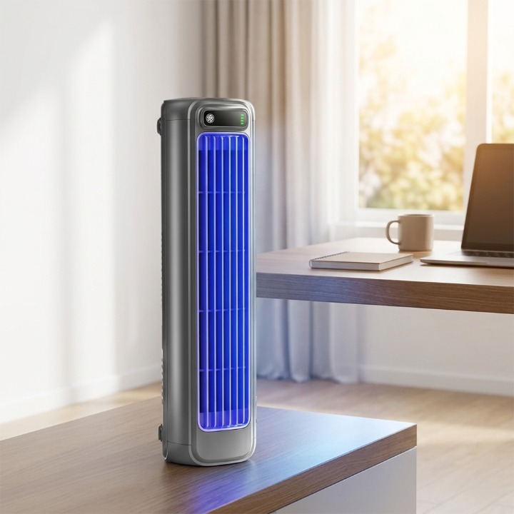 AirWall — Ventilateur Portable Mural | 3 Vitesses | Version Secteur & Batterie | Silencieux 36 dB