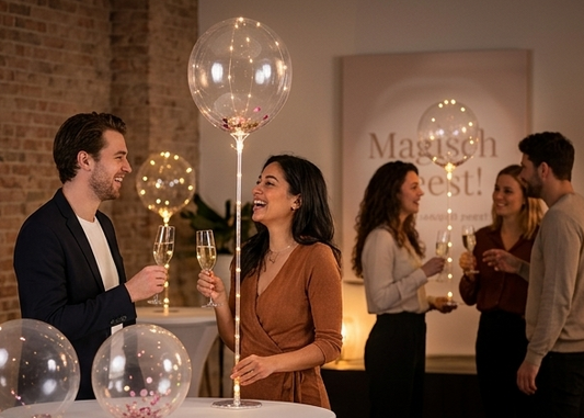 PartyGlow – Ballons LED transparents réutilisables | Lumière chaude pour fêtes et événements
