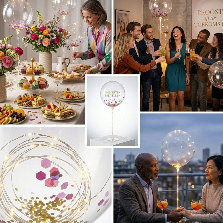 PartyGlow – Ballons LED transparents réutilisables | Lumière chaude pour fêtes et événements
