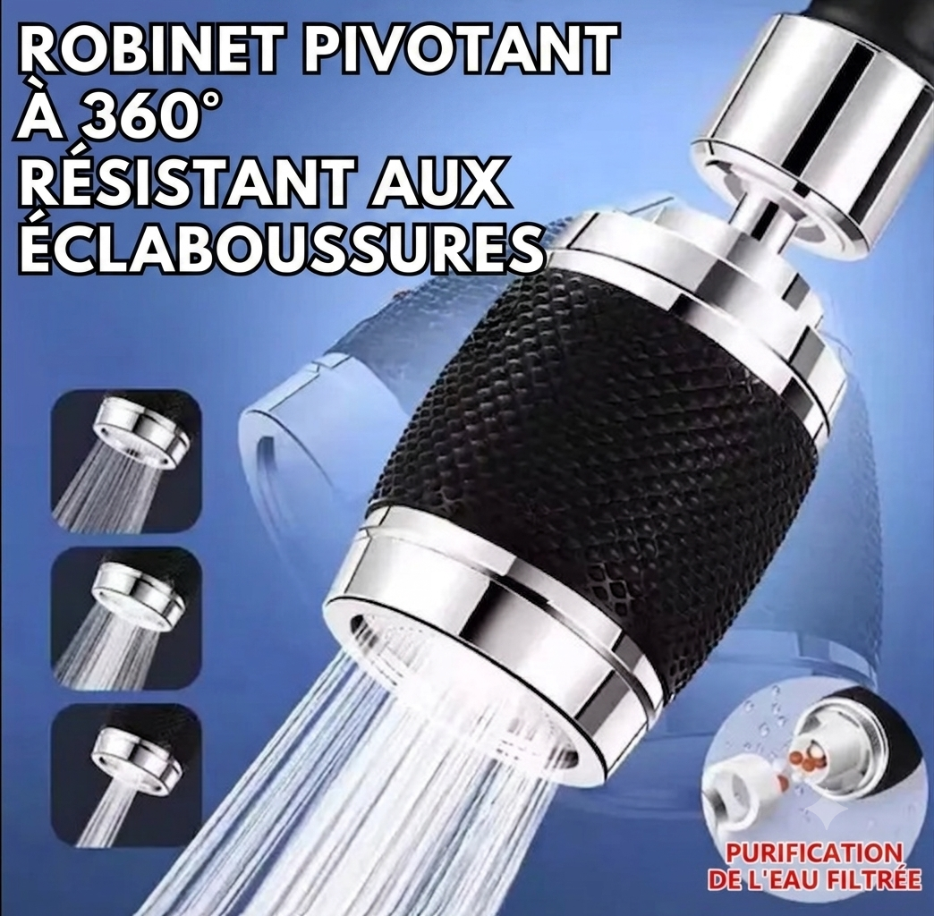 AquaTwist – Embout robinet pivotant 360° | Anti-éclaboussures | Installation universelle