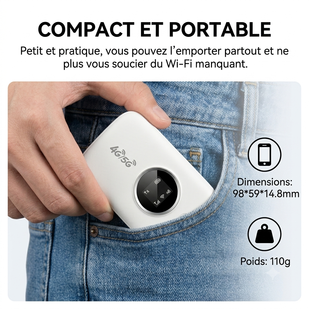 NetLink – Routeur Wi-Fi mobile 4G LTE | Hotspot portable rechargeable