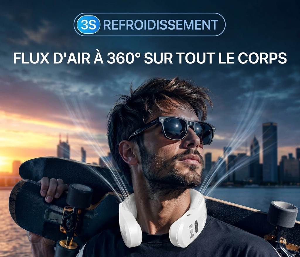 Climavell Air — Ventilateur Tour de Cou Chaud & Froid