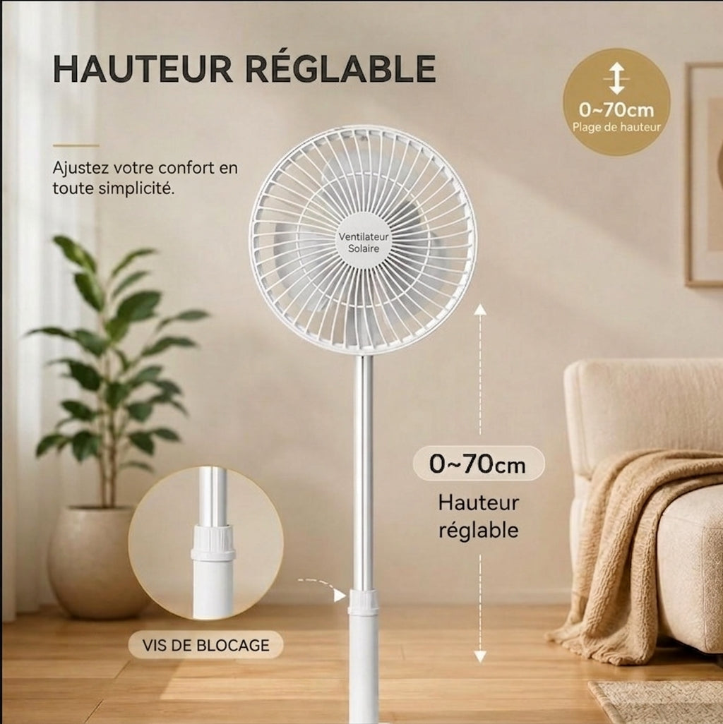 Ventilateur USB Pliable avec Batterie | Silencieux & Portable | VentiFold