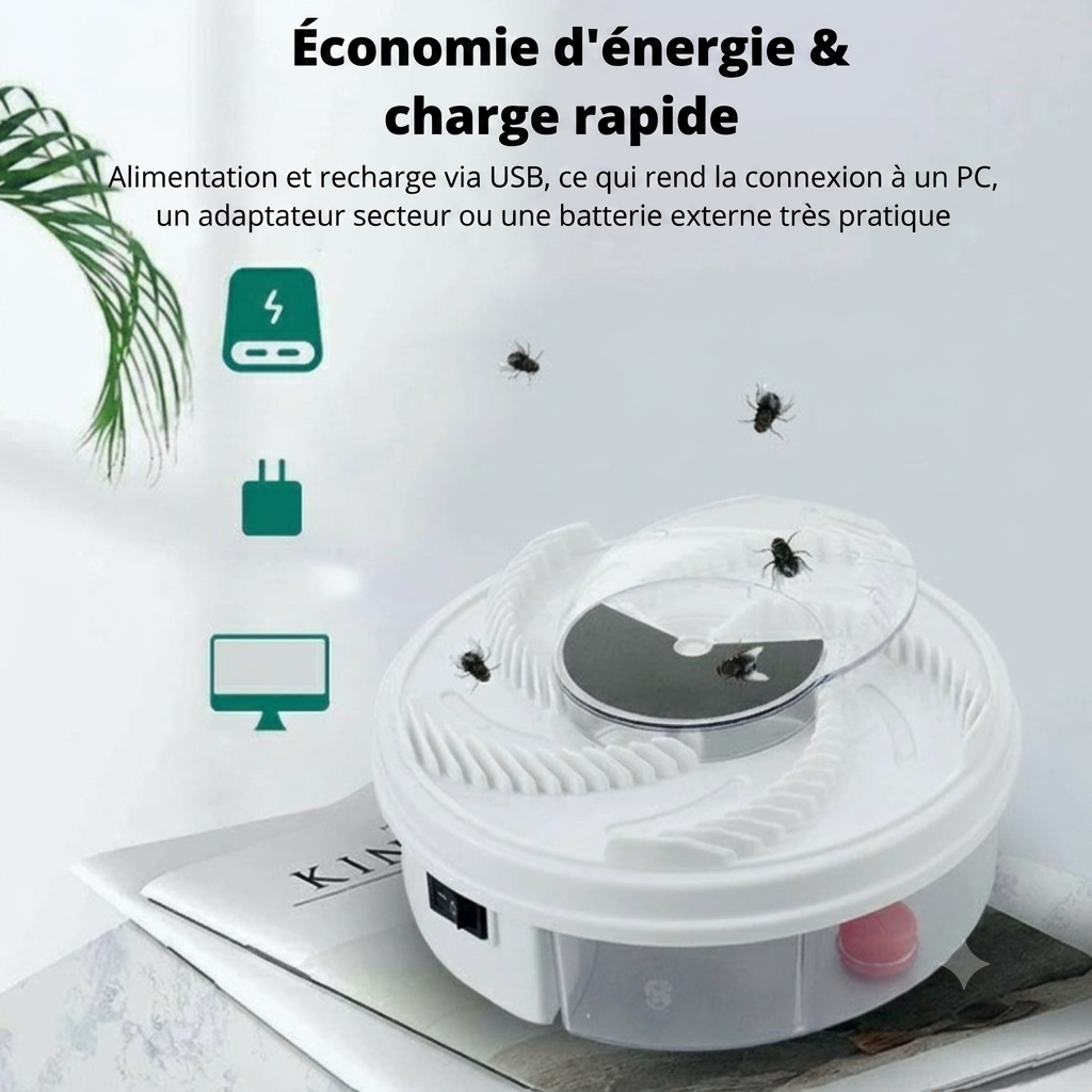 Volara – Piège à mouches rotatif sans produit chimique | Intérieur & extérieur