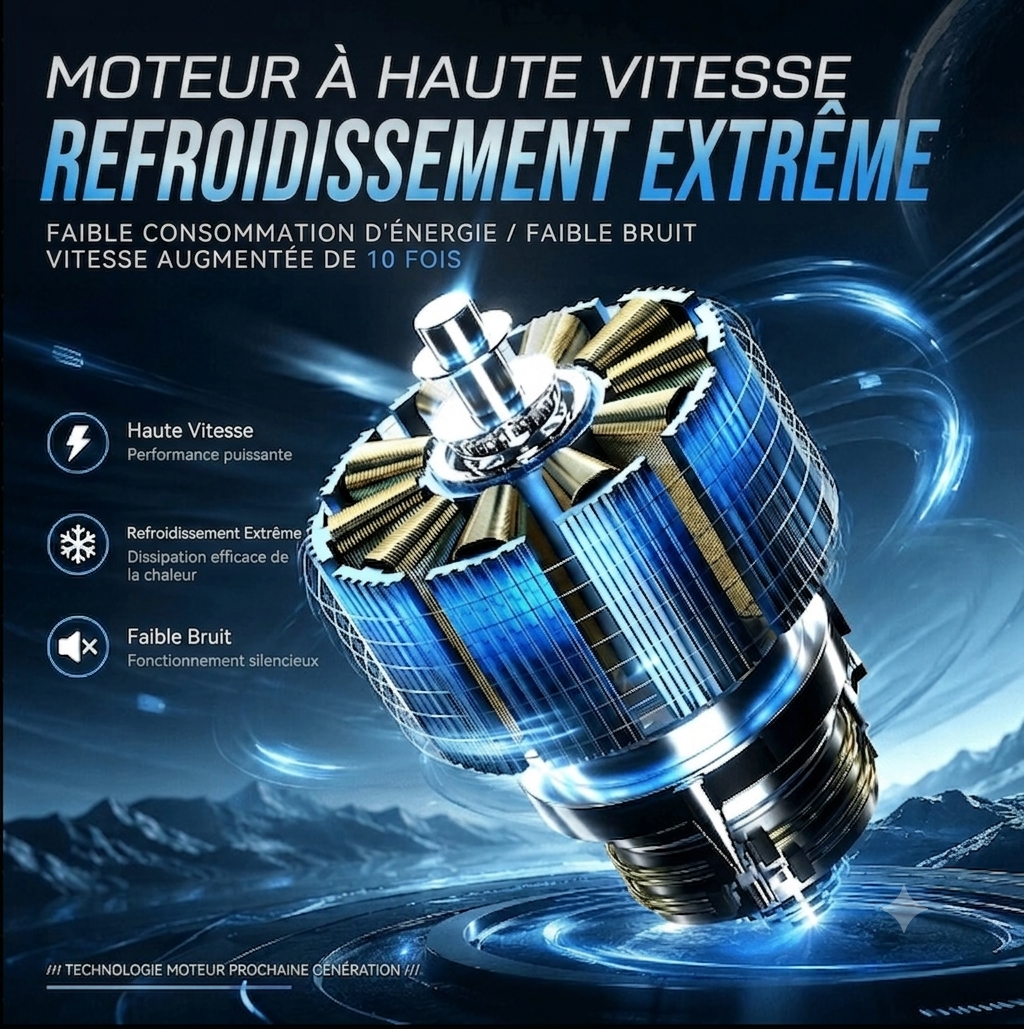 VentiFrais – Mini ventilateur refroidissant | Plaque froide, lampe & écran LED | USB-C