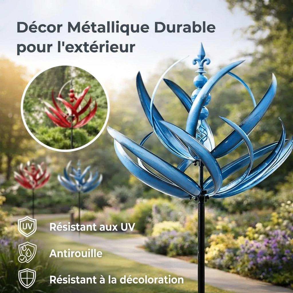 LotusVent — Girouette Décorative en Métal | Design Lotus | Résistante aux Intempéries | Jardin & Terrasse | Veromora