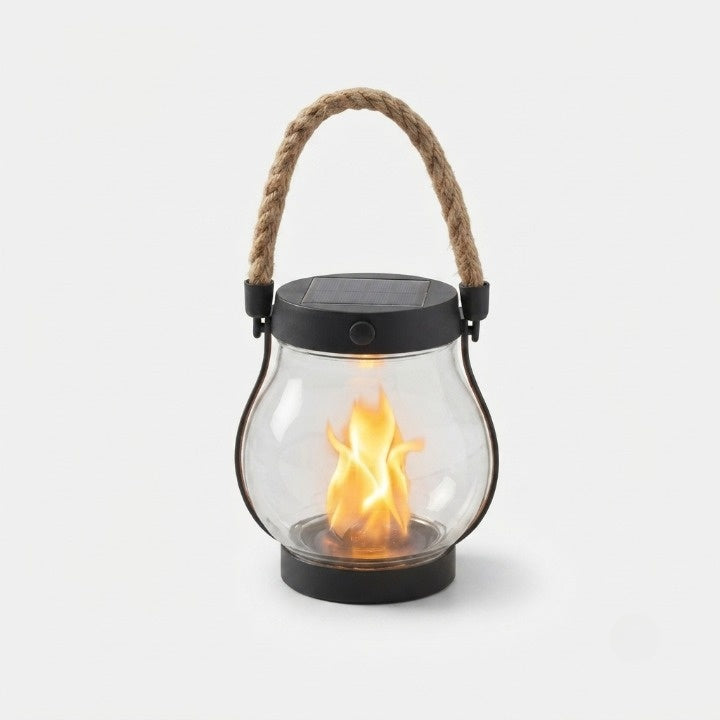 SolLantern — Lanterne Solaire à Effet Flamme | Capteur Crépuscule | Résistante aux Intempéries | Veromora