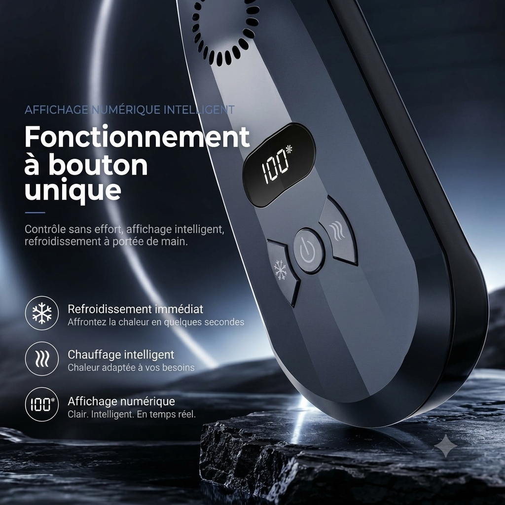 Climavell Air — Ventilateur Tour de Cou Chaud & Froid