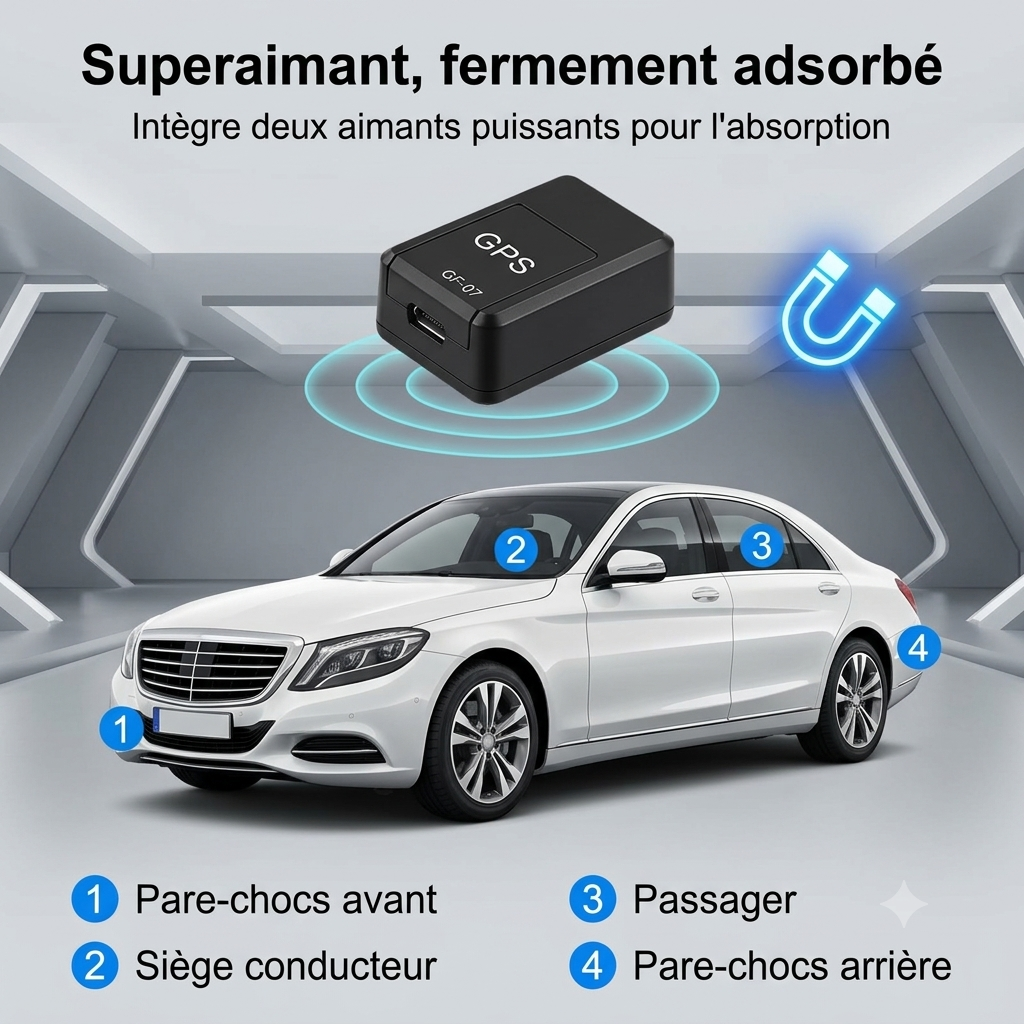 Geolux – Mini traceur GPS sans abonnement | Voiture & bagages