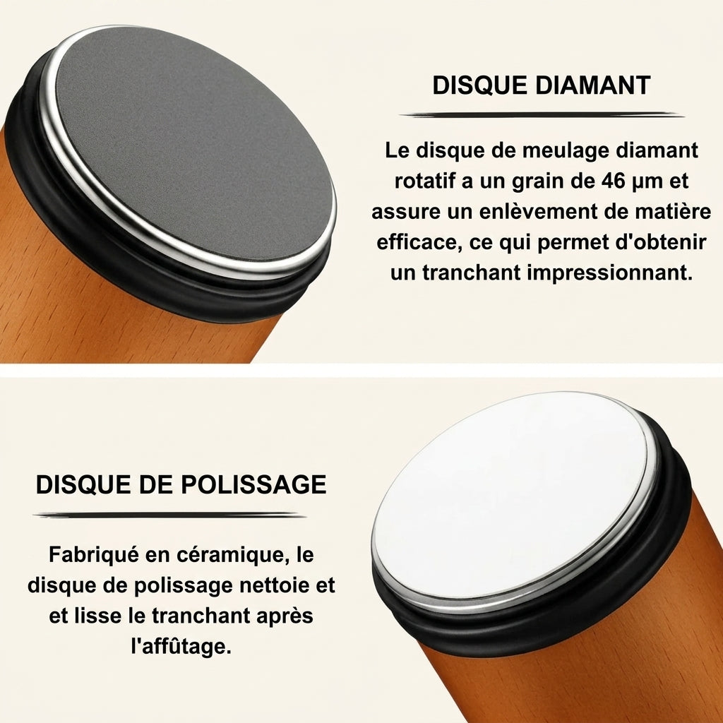 LameNet — Aiguiseur de Couteaux à Système Roulant | Disques Diamant | Angle 15–20° | Veromora